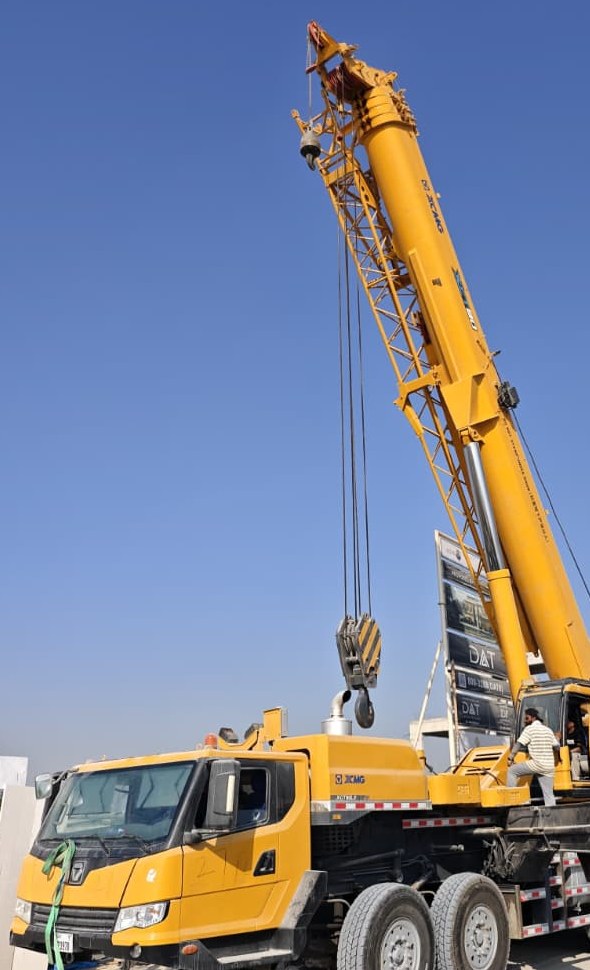 Mobile crane on hire to a building contractor in Al Merkadh, Dubai, September 2026